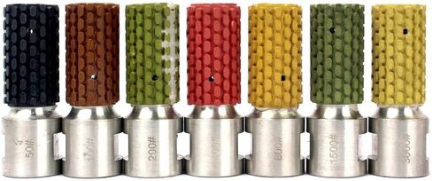 1 Inch Diamond Drum Wheel Wet Grinding Wheel for Polishing Sink Hole Marble Granite Stone Hole Grinding 5/8-11 Thread(7pcs/Set) in Saudi Arabia