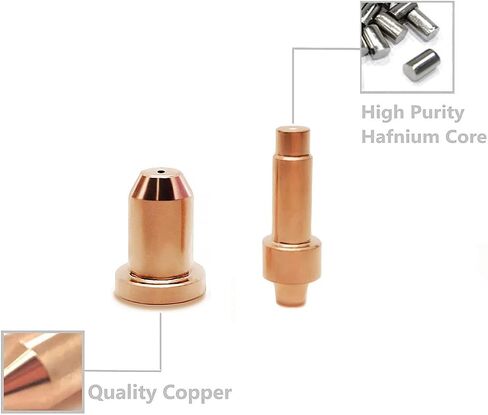 Upgraded Plasma Cutting Electrode 770791&Nozzle Tip 770795 for Hobart Airforce 12ci Torch Plasma Cutter Consumables（PK-10） in Saudi Arabia