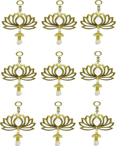 Lotus Back Drop Hanging Entrance Side Door Hangings Diwali Wall Ganesh (6x4inch) Pack of 10 in Saudi Arabia