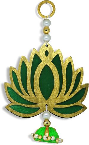 Lotus Back Drop Hanging Entrance Side Door Hangings Diwali Wall Ganesh (6x4inch) Pack of 10 in Saudi Arabia