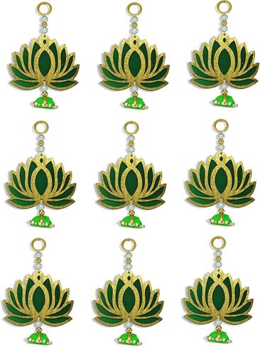 Lotus Back Drop Hanging Entrance Side Door Hangings Diwali Wall Ganesh (6x4inch) Pack of 10 in Saudi Arabia