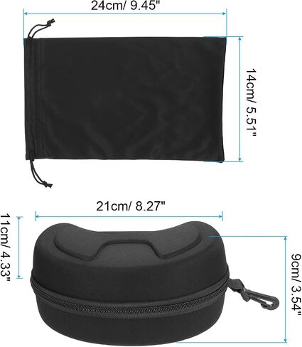 PATIKIL Snow Goggle Bag & Case EVA Glass Case with Microfiber Ski Goggles Pouch for Eyeglass Sunglasses in Saudi Arabia
