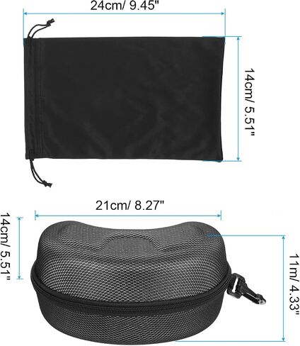 PATIKIL Snow Goggle Bag & Case EVA Glass Case with Microfiber Ski Goggles Pouch for Eyeglass Sunglasses in Saudi Arabia