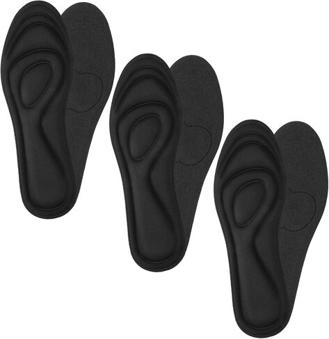 Sibba 3 Pairs Sponge Heel Cushion Heel Grips Shoes Pads Replacement Shoe Inserts Memory Foam Insoles Non Slip Shoes Pads Anti Slip Shoe Grips Breathable Sole Protectors Shock (Black) in Saudi Arabia