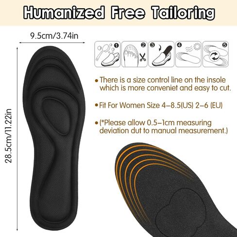Sibba 3 Pairs Sponge Heel Cushion Heel Grips Shoes Pads Replacement Shoe Inserts Memory Foam Insoles Non Slip Shoes Pads Anti Slip Shoe Grips Breathable Sole Protectors Shock (Black) in Saudi Arabia