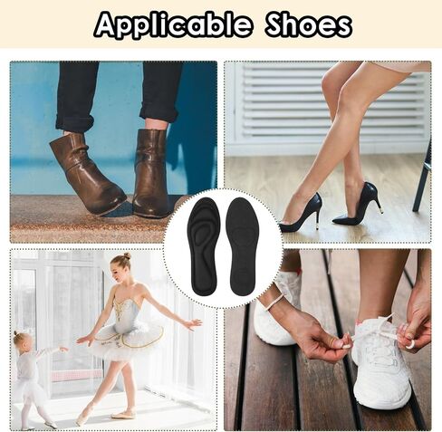 Sibba 3 Pairs Sponge Heel Cushion Heel Grips Shoes Pads Replacement Shoe Inserts Memory Foam Insoles Non Slip Shoes Pads Anti Slip Shoe Grips Breathable Sole Protectors Shock (Black) in Saudi Arabia