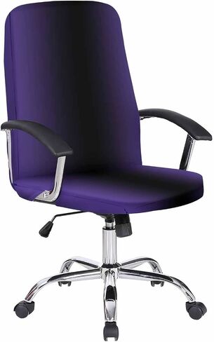 Orange Grey Office Chair Cover Small Stretchable, Removable Computer Chair Back Covers Dustproof Office Desk Chair Seat Slipcovers Cushion Protector Geometric Stripes Gradient Minimalist Art in Saudi Arabia