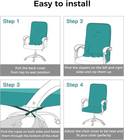 Orange Grey Office Chair Cover Small Stretchable, Removable Computer Chair Back Covers Dustproof Office Desk Chair Seat Slipcovers Cushion Protector Geometric Stripes Gradient Minimalist Art in Saudi Arabia