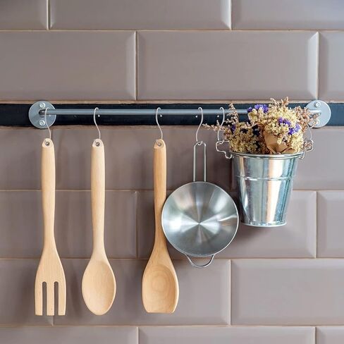 Ptrone S Shaped Hooks Stainless Steel Metal Hangers Hanging Hooks for Kitchen, Work Shop, Bathroom, Garden (S/10pcs) in Kuwait