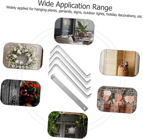 BESTOYARD 2 Sets Siding Clips Siding Hanger Wreath Hook Garment Rack Heavy Duty Christmas Ornament Hooks Picture Hooks Vinyl Wall Siding Hook Stainless Steel Flower Basket Metal in Saudi Arabia