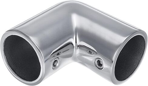 Handrail 2-Way Pipe Fitting Elbow,AICWIOO 90 Degree Pipe Connector 316 Stainless Steel Marine bimini top hardware tube connector Spare Part for 1 inch O.D. Tubing(2 PCS) in Saudi Arabia
