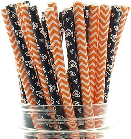 Lemon Party Paper Straws (25 Pack) - Baby/Bridal Shower Favors, Wedding Decoration and Supplies, Citrus Themed Lemon Decor in Saudi Arabia