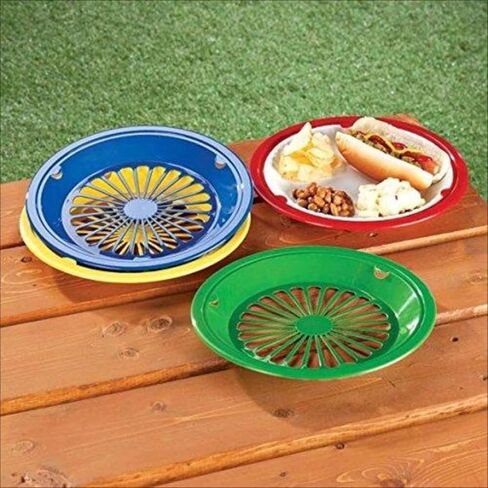 Sturdy Vented Paper Plate Holder - 4 Pack (Blue) in Kuwait