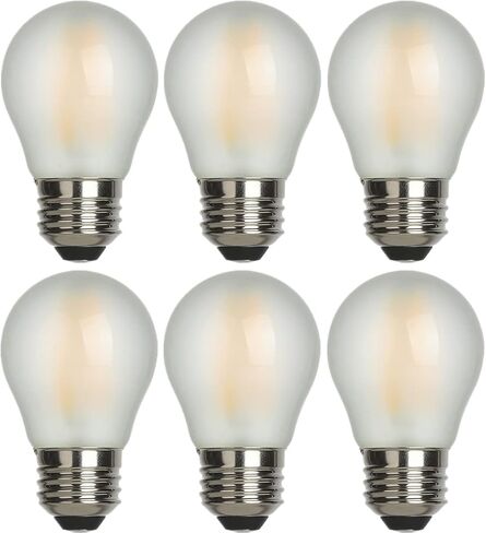 AMDTU E26 Globe Light Bulbs, Frosted G16.5 Edison Light Bulb Led 60 watt 600lm 2700k Soft White,Dimmable Vintage Warm Chandelier Light Bulbs for Bathroom,Vanity,Living Room,Scentsy Light Bulb 6 Pack in Saudi Arabia