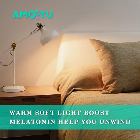 AMDTU E26 Globe Light Bulbs, Frosted G16.5 Edison Light Bulb Led 60 watt 600lm 2700k Soft White,Dimmable Vintage Warm Chandelier Light Bulbs for Bathroom,Vanity,Living Room,Scentsy Light Bulb 6 Pack in Saudi Arabia