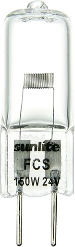 Sunlite FCS 150W/T4/24V/CL/G6.35 150-watt 24-volt Bi-Pin Based Stage and Studio T4 Bulb, Clear in Saudi Arabia