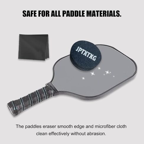 Premium Round Pickleball Paddle Cleaner and Eraser - Effective Carbon Fiber Racket Cleaner for Residue, Dirt, and Scrapes/Scratches Removal in Saudi Arabia