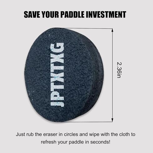 Premium Round Pickleball Paddle Cleaner and Eraser - Effective Carbon Fiber Racket Cleaner for Residue, Dirt, and Scrapes/Scratches Removal in Saudi Arabia