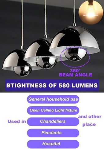 LUXON Half Chrome Light Dimmable,LED Filament Vintage Bulb with Mirror 6W (60W Equivalent) G80/G25 E26 Medium Base Warm White 2700K, 2 Pack in Saudi Arabia