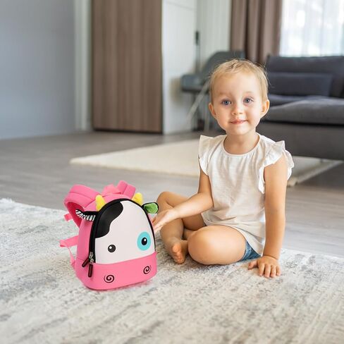 حقيبة ظهر لطيفة للأطفال الصغار، حقيبة مدرسية بقرة كرتونية ثلاثية الأبعاد مع مشبك على الصدر، حقيبة ظهر صغيرة مقاومة للماء لمرحلة ما قبل المدرسة، حقيبة كتب لرياض الأطفال من النيوبرين، حقيبة حمل صندوق الغداء لمرحلة ما قبل المدرسة للأطفال in Kuwait