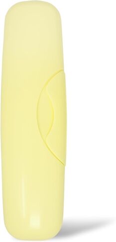 RADIUS Toothbrush Original Big Brush, BPA Free ADA Accepted - Right Hand - Lemon Yellow Brush with Lemon Yellow Case in Saudi Arabia
