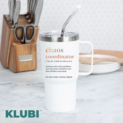 Chaos Coordinator Tumbler Administrative Professional Day Gifts 14 Ounce Chaos Coordinator Cup Navy Bosses Day Gifts Promotion Gifts for Women Coworker Leaving Gifts for Women Job Promotion Gifts in Saudi Arabia