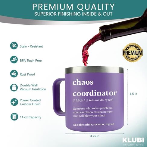 Chaos Coordinator Tumbler Administrative Professional Day Gifts 14 Ounce Chaos Coordinator Cup Navy Bosses Day Gifts Promotion Gifts for Women Coworker Leaving Gifts for Women Job Promotion Gifts in Saudi Arabia