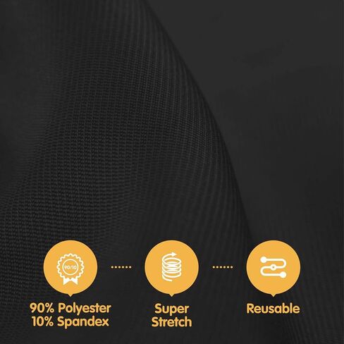 6 Pack Black Fitted Spandex Table Covers - 6Ft Stretch Tablecloths for 6 Foot Rectangle Folding Tables Rectangular Bulk Linen Fabric Elastic for Wedding Banquet Party Buffet Display in Saudi Arabia