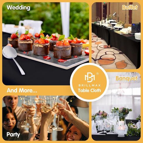 6 Pack Black Fitted Spandex Table Covers - 6Ft Stretch Tablecloths for 6 Foot Rectangle Folding Tables Rectangular Bulk Linen Fabric Elastic for Wedding Banquet Party Buffet Display in Saudi Arabia