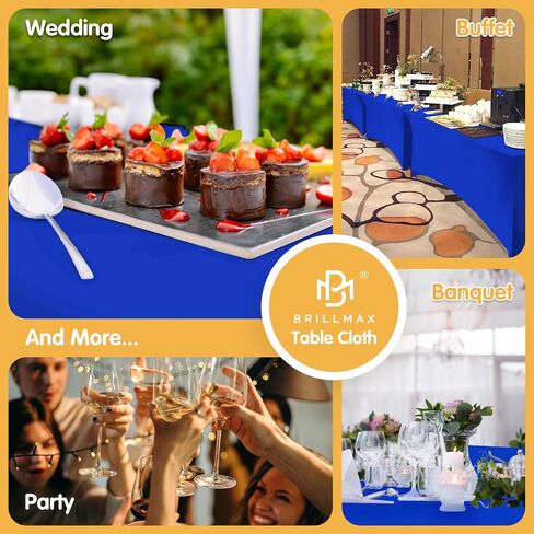 6 Pack Black Fitted Spandex Table Covers - 6Ft Stretch Tablecloths for 6 Foot Rectangle Folding Tables Rectangular Bulk Linen Fabric Elastic for Wedding Banquet Party Buffet Display in Saudi Arabia