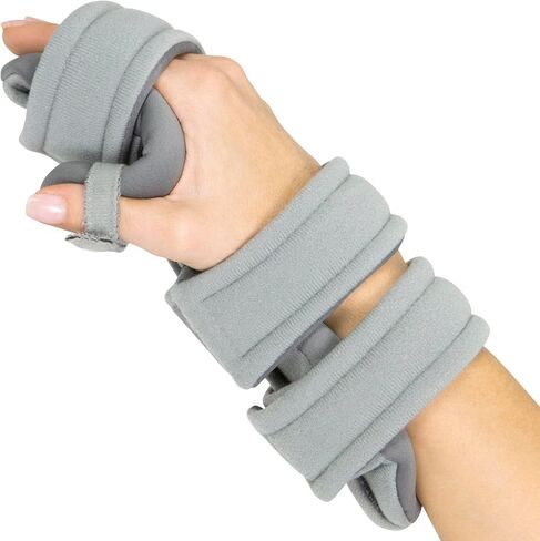 Vive Resting Hand Splint (يمين) (مع تطبيق فيديو Rehab) - دعامة إصبع المعصم لمنع الحركة الليلية - غلاف تثبيت الإبهام - لالتهاب المفاصل والتهاب الأوتار وألم النفق الرسغي - دعم وظيفي لكسور الالتواء (متوسط) in Saudi Arabia