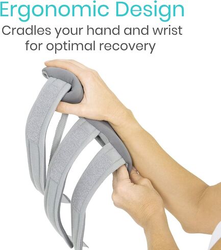 Vive Resting Hand Splint (يمين) (مع تطبيق فيديو Rehab) - دعامة إصبع المعصم لمنع الحركة الليلية - غلاف تثبيت الإبهام - لالتهاب المفاصل والتهاب الأوتار وألم النفق الرسغي - دعم وظيفي لكسور الالتواء (متوسط) in Saudi Arabia