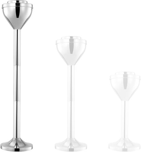 منفضة سجائر واقفة على الأرض من آيرونوولز مع غطاء، منافض سجائر سيجار مقاومة للرياح قابلة للتعديل في الهواء الطلق للفناء المنزلي، صينية رماد فضية من الفولاذ المقاوم للصدأ للتخلص من مؤخرة السجائر in Kuwait