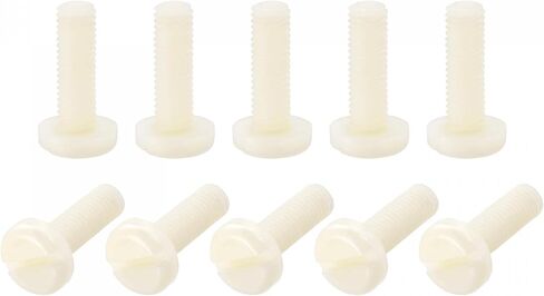 uxcell Nylon Machine Screws, M8x16mm Slotted Pan Head Fasteners Bolts for Electronics, Communications, Equipment, 40Pcs in Saudi Arabia