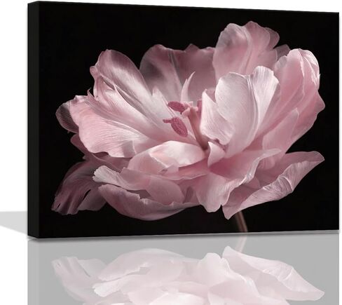 Pink Bathroom Decor - Bathroom Decor Wall Art Pink Wall Decor Black And White Decor Plant Wall Decor Pink Bedroom Decor Bathroom Pictures Black And White Wall Art Bathroom Decor Stretched 12x16inch in Saudi Arabia