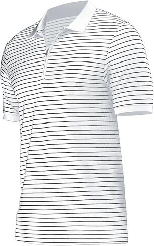 قمصان بولو ZTN للرجال بسحاب وأكمام قصيرة وأداء جاف وقمصان جولف ماصة للرطوبة وقمصان بولو مخططة كاجوال in Kuwait