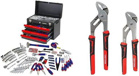 WORKPRO 408-Piece Mechanics Tool Set, General Household Home Repair Tool Kit with 3-Drawer Heavy Duty Metal Box, Hand Tool Kit Set 1 Pack in Saudi Arabia