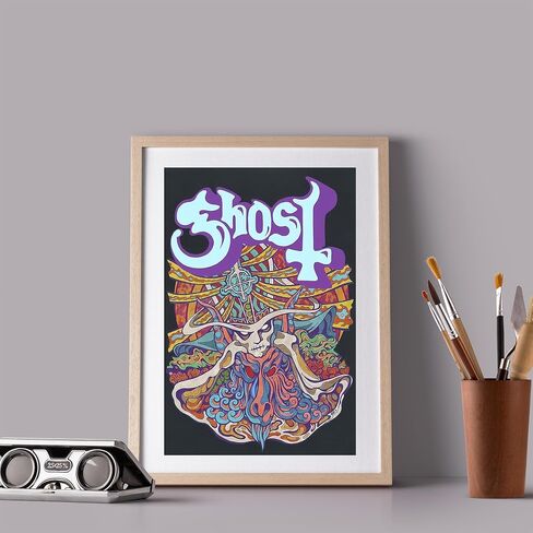 SAVOMA 4Pcs Music Band Poster Paper Aesthetics Decor Picture Painting for Room Decoration Wall Decoration Posters Gift Unframed 08 * 12in(20 * 30cm), black in Saudi Arabia