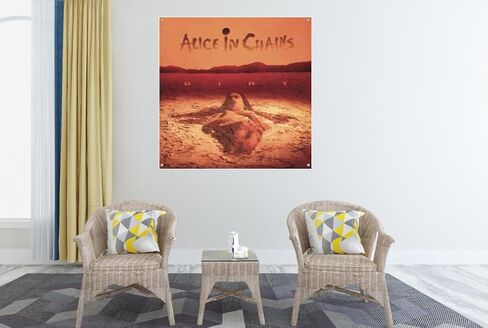 ALICE IN CHAINS Tapestry Banner 4x4ft Polyester Poster Tapestry Flag Aalbum Cover Home Decor in Saudi Arabia
