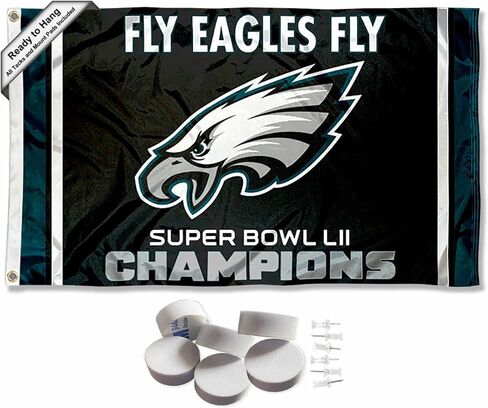Philadelphia Eagles Fly Eagles Fly Super Bowl Champions Banner and Tapestry Wall Tack Pads in Saudi Arabia