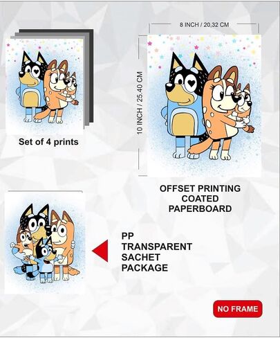 OrtixArt_ مطبوعات ملصق أزرق - 6 عبوات (8 × 10 بوصات) زينة عيد ميلاد زرقاء غير مؤطرة، لوازم حفلات عيد ميلاد زرقاء، غرفة زرقاء، ملصق حائط أزرق، ديكور غرفة نوم أزرق، فن حائط أزرق، هدية زرقاء - فن حائط أزرق، ديكور حائط أزرق، in Kuwait