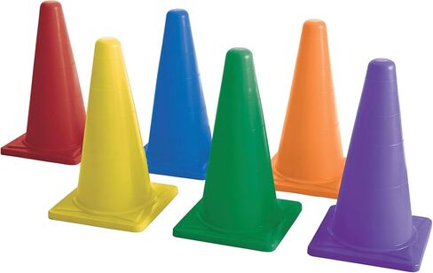 مخاريط رياضية خفيفة الوزن، 20 بوصة، ألوان متنوعة، مجموعة من 6 قطع in Kuwait