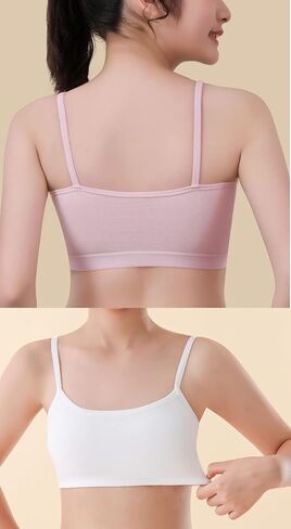 حمالات صدر رياضية من القطن للفتيات المراهقات من Amuhou، حمالات صدر رياضية من نوع Racerback Cami in Kuwait