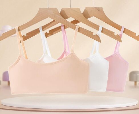 حمالات صدر رياضية من القطن للفتيات المراهقات من Amuhou، حمالات صدر رياضية من نوع Racerback Cami in Kuwait