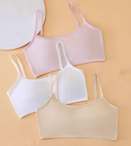 حمالات صدر رياضية من القطن للفتيات المراهقات من Amuhou، حمالات صدر رياضية من نوع Racerback Cami in Kuwait