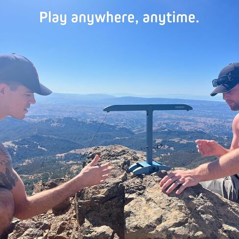خطافات ألعاب Craggy Games Ring Toss & Shot Ladder XPLR - خطاف وحلقة محمولة من الألومنيوم للألعاب الداخلية والخارجية - ليلة الألعاب العائلية، وألعاب الحفلات، والسفر، ومتعددة اللاعبين للأطفال والكبار in Saudi Arabia
