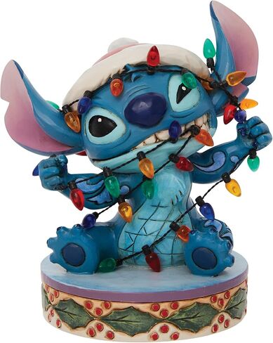 Enesco Jim Shore Disney Traditions Lilo and Stitch ملفوف في تمثال عيد الميلاد، 4.5 بوصة، متعدد الألوان in Saudi Arabia