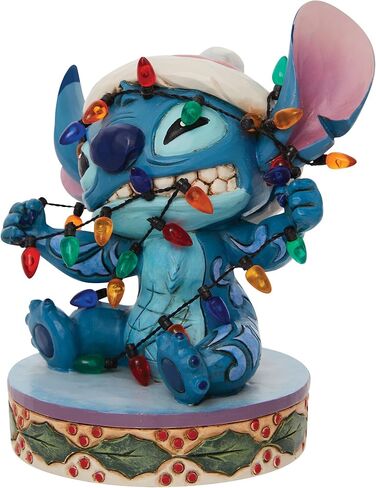 Enesco Jim Shore Disney Traditions Lilo and Stitch ملفوف في تمثال عيد الميلاد، 4.5 بوصة، متعدد الألوان in Saudi Arabia
