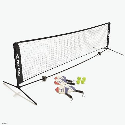 FILA Accessories Pickleball Net Set - Includes Pickleball Paddles Set of 4 with Regulation Size 4 Outdoor Balls & 10ft All Weather Mesh Net for Indoor or Outdoor Use - Lightweight, Quick & Easy Setup in Saudi Arabia