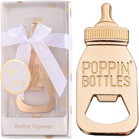 12 Pieces Bottle Openers for Baby Shower Favors, Baby Shower Decoration Souvenirs, Poppin Bottles Openers Baby Shower Favors for Guests Baby Birthday Party Favor Wedding Shower Party Decor in Saudi Arabia